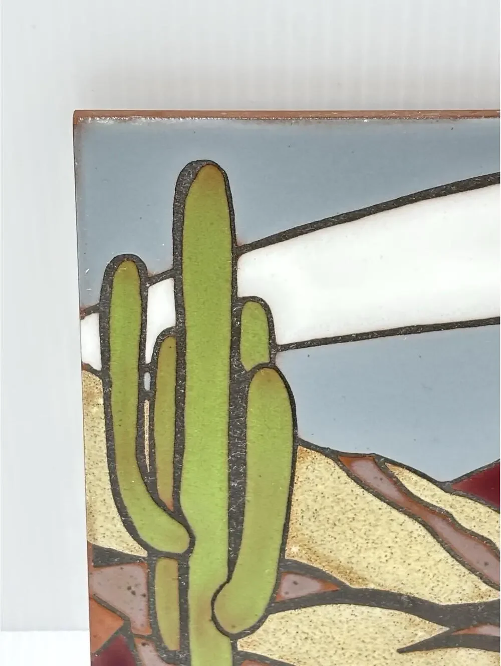 Santa Cruz Tileworks Hand Painted Tile Kitchen Trivet / Wall Decor Tucson AZ Art